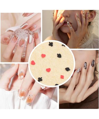 CHGCRAFT 160G Handmade Polymer Clay Playing Cards Cabochons - Nail Art Decoration & DIY Craft Accessories in Black & Red - Buy Online on GoSupps.com