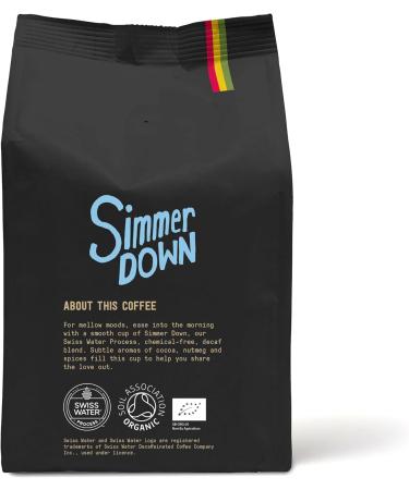 Decaffeinated Organic Ground Coffee 227g - Swiss Water Decaf - Medium Roast - Simmer Down Blend - Marley Coffee - From The Marley Family - V60 Filter Cafetiere Aeropress - Strength 3 227g Ground Coffee - Buy Online on GoSupps.com