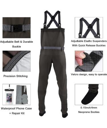 HotSrace Fishing Waders | Breathable Stocking Foot Waterproof Wader | Lightweight Chest Waders for Men and Women | Ideal for Fly Fishing & Duck Hunting - Buy Online on GoSupps.com