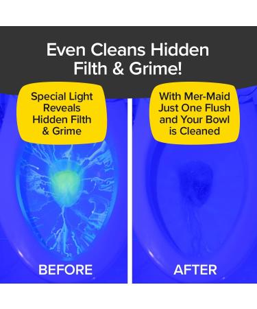 Mer-Maid Automatic Toilet Bowl Cleaner | AS-SEEN-ON-TV | Cleans, Freshens, Deodorizes | Lasts Up to 3 Months | Ultra-Strength Concentrated Formula | Easy-to-Use | 4 In Blue - Buy Online on GoSupps.com