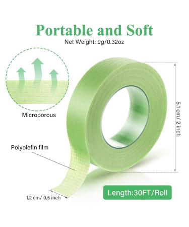 Buy 5 Rolls Green Eyelash Tape - Breathable Non-Woven Adhesive for Eyelash Extensions | 0.5 Inch x 10 Yards - Perfect for Beauty Makeup - Buy Online on GoSupps.com