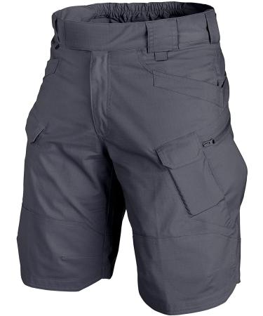 URBEST Tactical Shorts for Men Waterproof Breathable Quick Dry Hiking Fishing Cargo Shorts with Multi Pockets Grey X-Large