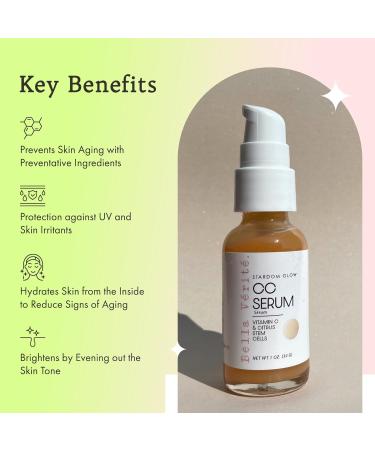 Buy Bella Verite Vegan Stardom Glow CC Serum | Vitamin C Citrus Stem Cells & Orange Oil - Smooth Fine Lines & Even Skin Tone - 1 Fl Oz - Buy Online on GoSupps.com
