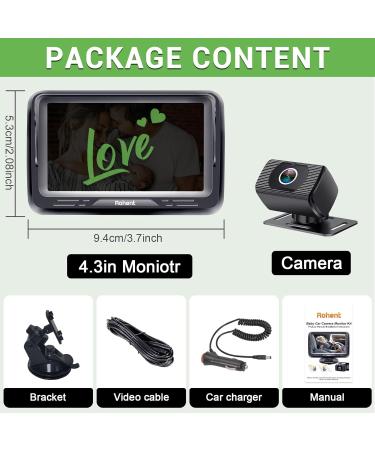Rohent HD 1080P Baby Car Camera Mirror for Crystal Clear Night Vision | Easy 5-Min Installation | Infant Travel Safety Kit N06 - Buy Online on GoSupps.com