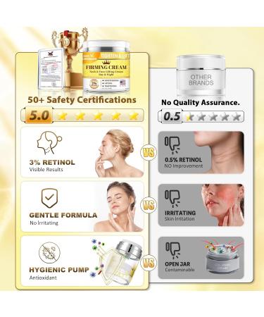 3% Retinol Cream Face Moisturizer Anti Aging Neck Firming Cream with Collagen Day & Night Face Cream with Hyaluronic Acid Lifting & Tightening Wrinkle for Women & Men 3 Pack 1 - Buy Online on GoSupps.com
