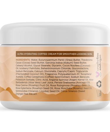 Vegan Skin Firming Cream for Cellulite & Wrinkles - Deep Moisturizing Caffeine Formula for Fine Lines & Dry Skin - Coffee Scented Lotion for Women - Buy Online on GoSupps.com