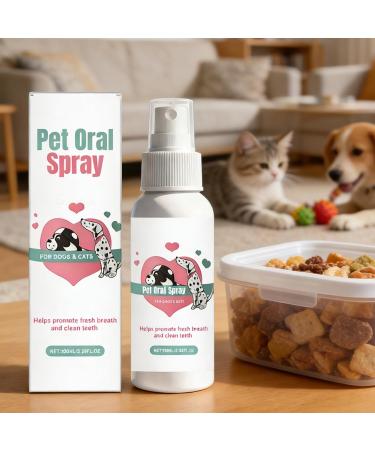 Spray de soin buccal pour animaux de compagnie - 100 ml de nettoyage instantan r duction d'accumulation produit de soin de fra cheur buccale | Pour la sant des chats chiots animaux domestiques - Buy Online on GoSupps.com