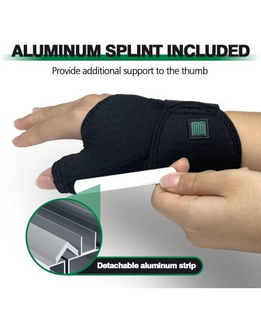 bounfend Thumb Wrist Brace with Spica Splint - Pain Relief & Support for Arthritis Carpal Tunnel Tendonitis - Large Right Hand - Buy Online on GoSupps.com
