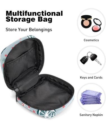 Portable Period Pouch | Tampon Storage Bag & Organizer | Wallet-sized Feminine Product Holder - Lemon Strawberry Ice Cube Design - 4.7x6.6 in - Buy Online on GoSupps.com