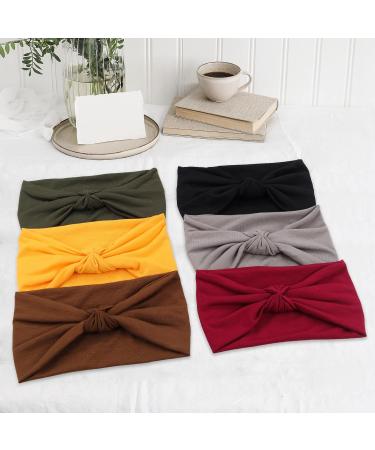 6 Pack Non-Slip Pattern A Headbands for Women - Versatile Turban for Workout, Yoga, Fashion - Wide Headbands Hair Accessories - Buy Online on GoSupps.com
