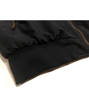MAGNIVIT Men's Black Bomber Jacket - Casual Fall/Winter Military Style Outwear - Size Large - Buy Online on GoSupps.com