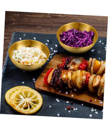 Milisten 3 Pcs Seasoning Dish Portion Cups Sauce Dipping Bowls Mini Dessert Bowl Metal Sauce Dish Salad Dressing Cruet Mini Saucers Dishes Dip Bowls Stainless Steel Server Round - Buy Online on GoSupps.com