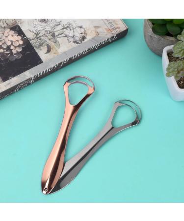 Stainless Steel Tongue Cleaner Set - 2 Pieces for Fresh Breath & Oral Hygiene | Reduces Bad Breath for Adults & Kids - Buy Online on GoSupps.com