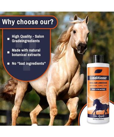 Whnbuij Mane and Tail Shampoo Horse Shampoo | 500 ml DEOP DEOURISH AND DETANGLER CONSEngler - Bath and shower solution coat cleaner adds shine detangles repels dirt - Buy Online on GoSupps.com