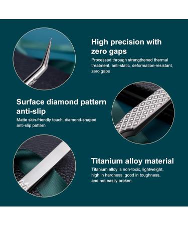 Nagaraku Titanium Alloy Eyelash Extension Tweezers - Professional Precision Light & Bent Design for Easy Fanning - Buy Online on GoSupps.com