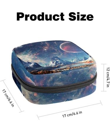 Menstrual Bag with Zipper - Alien Planet | Stylish Ladies Napkin & Tampons Pouch for Women & Girls - International Shipping Available - Buy Online on GoSupps.com