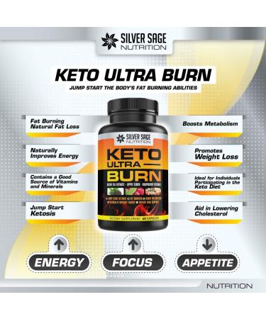 Silver Sage Nutrition Keto Ultra 1200mg Ketones | Premium Formula - Buy Online on GoSupps.com
