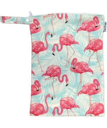 Avo&Cado Uno (M) Wet Bag - Patterned Flamingos/White | Eco-Friendly & Waterproof Travel Solution - Buy Online on GoSupps.com