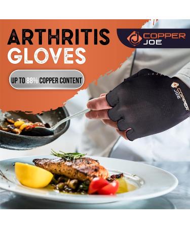 Compression Arthritis Gloves for Pain Relief - Copper Joe Typing Gloves with Wrist Support for Carpal Tunnel, RSI, Tendonitis - Men & Women (Medium, 1 Pair) - Buy Online on GoSupps.com