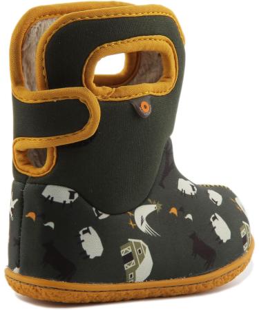 BOGS Baby Wellington Boots Plum Flower Stripe 71565 | UK Child Size 3-8 Green - Buy Online on GoSupps.com