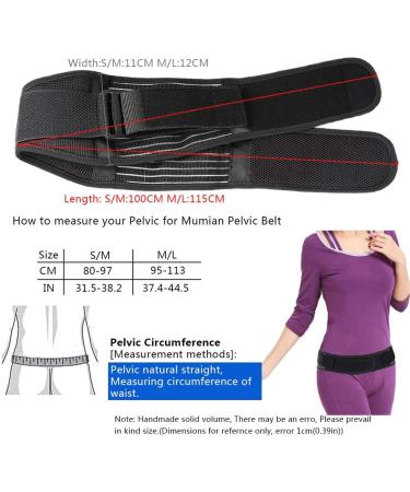 Oumefar Hip Belt - Breathable Support Reduces Fatigue & Stabilizes Pelvis | Size M/L | Black - Buy Online on GoSupps.com
