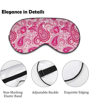 Buy Pink Elements Paisley Sleep Mask for Women - Adjustable Eye Shades Cover with Elastic Strap - Perfect for Travel & Relaxation - Buy Online on GoSupps.com
