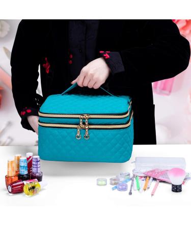 YARWO Nail Polish Organizer Case - Holds 36 Bottles - Double-Layer Travel Bag for Manicure and Pedicure - Teal (Bag Only) - Patent Pending - Buy Online on GoSupps.com