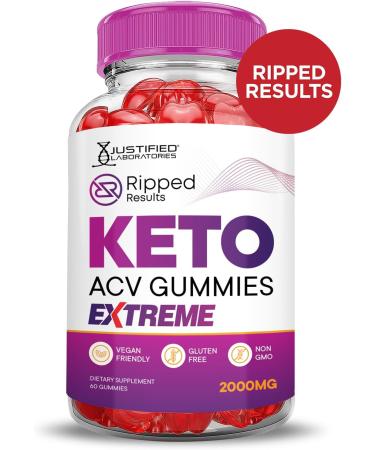 Ripped Results Keto ACV Gummies 2000MG - Vegan Apple Cider Vinegar with Pomegranate & Beet Juice 60 Count - Non-GMO - Buy Online on GoSupps.com