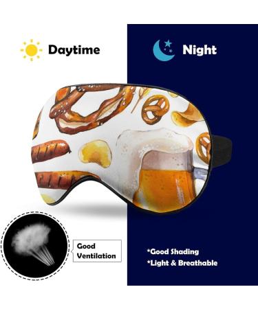 Traditional Oktoberfest Beer Sleep Mask - Adjustable Strap Eye Cover for Men and Women - Buy Online on GoSupps.com