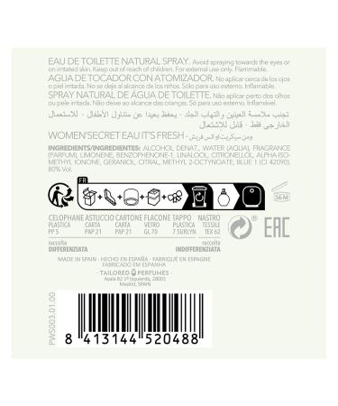 Women'secret Eau It's Fresh perfume para mujer eau de toilette 100ml fragancia floral y afrutada - Buy Online on GoSupps.com