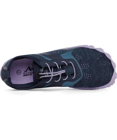 NORTIV 8 Women's Quick Dry Water Shoes | Aqua Beach Pool Swim Shoes - Dark Blue/Purple - Buy Online on GoSupps.com