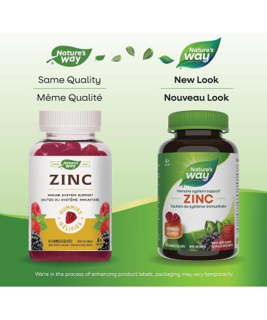 Nature's Way Zinc Gummies - Immune System Support Mineral Supplement Maintain Healthy Bones Hair Skin and Nails - Vegetarian Gummies for Kids 4+ and Adults - Mixed Berry Flavour 60 Gummies - Buy Online on GoSupps.com