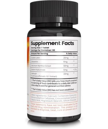 Losoki Lutein Eye Protection - 60 Tablets - Buy Online on GoSupps.com