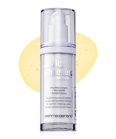 DERMACENTRIC 14-Day Vita Facial Ampoule Vegan Korean Skincare Serum with Niacinamide & Glutathione for Radiant Balanced-Looking Skin (1.01 fl oz)