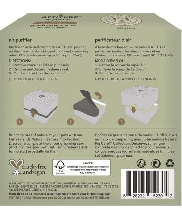 ATTITUDE Furry Friends Natural Pet Care Air Purifier - Lavender 8 oz | Eco-Friendly Odor Eliminator - Buy Online on GoSupps.com