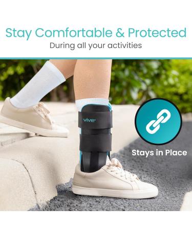 Vive Ankle Brace - Stabilizer Air Cast for Sprains & Fractures - Hot & Cold Therapy Support for Men & Women - 9 Inch Stirrup Splint - Buy Online on GoSupps.com