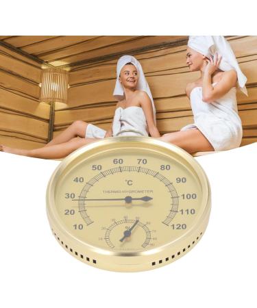 2-in-1 Sauna Hygrometer & Thermometer - Wall-Mounted Aluminum Hydrometer for Home Garden Greenhouse Spa - Buy Online on GoSupps.com