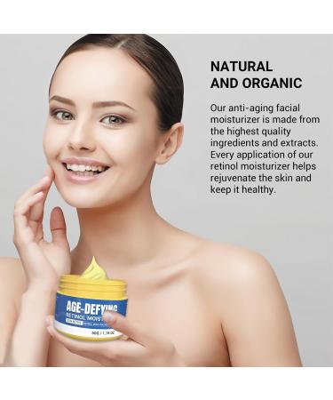 Retinol Face Cream with 2.5% Active Hyaluronic Acid - Aging Defying Face Cream - Anti Aging Retinol Moisturiser - Reduce Wrinkle Fade Fine Line - Hydration Smooth Skin Firm Lift Elasticity Lightweight - Buy Online on GoSupps.com
