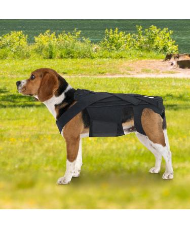 Breathable Back Brace for Dogs - Breathable Pet Back Bracer for IVDD Pet Back Bracer for IVDD Back Protector Znet-au Black M - Buy Online on GoSupps.com