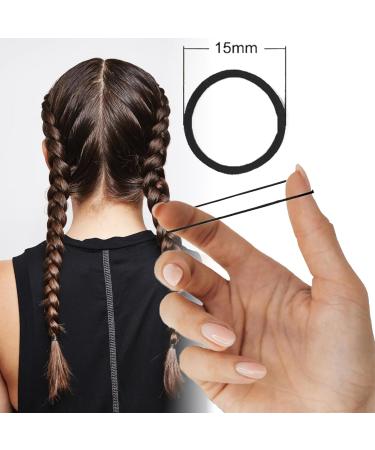 1000 Mini Natural Rubber Bands Small Black Soft Elastic Bands Hair Thick Strong Ties Bands for Kids Women Hair Braids Hair Ponytail Hair Wedding Hairstyle and More (Black) - Buy Online on GoSupps.com