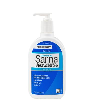 Sarna Original Steroid-Free Anti-Itch Lotion, Relief for Dry Irritated Skin, Insect Bites, Sunburns, and Poison Ivy - 7.5 oz