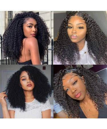 MSGEM 18 Brazilian Kinky Curly HD Lace Front Wig | 180% Density Natural Black | Pre Plucked Human Hair Wig for Black Women - Buy Online on GoSupps.com