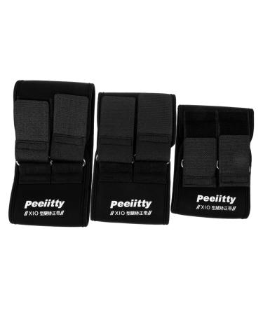 FRCOLOR 3pcs Legs Posture Corrector Bow-legged Correction Belt O Leg Corrector O-type Leg Correction Belt Legs Correction Brace X-type Leg Correction Belt Leg Belt Aldult L Black