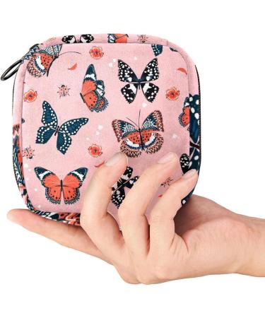 Shop Sweet Butterflies & Ladybug Patterns - Women's Pocket Menstrual Pad Bag & Zip Pocket for Teens - Buy Online on GoSupps.com