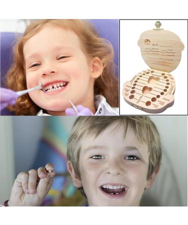 Wooden Tooth Box for Girls - Personalized Milk Tooth Storage Gift for Baptism & Birthdays - Buy Online on GoSupps.com