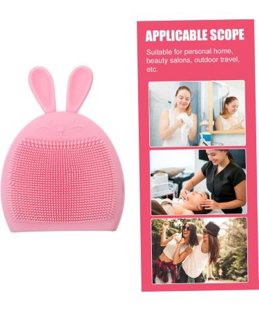  WOONEKY WOONEKY 4 Pieces Cleansing Brush Rabbit Ears Facial Massager Facial Cleanser Body Massager Face Massager Miss Cute Silica Gel Cleaning Brush - Buy Online on GoSupps.com