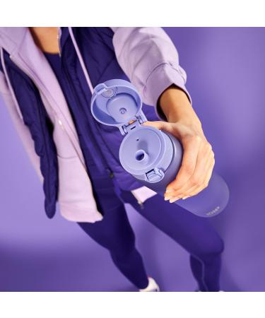 Ion8 1L Leak-Proof Water Bottle - BPA-Free One-Hand Opening Dishwasher Safe | Ideal for Sports & Fitness - Light Purple - Buy Online on GoSupps.com