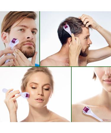 URAQT 0.5mm Titanium Derma Roller for Beard Growth - Stimulate Hair Growth and Anti-Ageing Skin Care - Buy Online on GoSupps.com