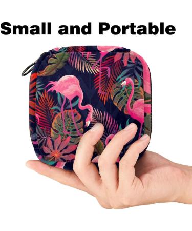Pink Flamingo Jungle Leaf Women's Binding-Up Bag - Large Menstrual Cup Pocket & Period Inserts | Stylish & Functional Storage for Girls and Women - Buy Online on GoSupps.com