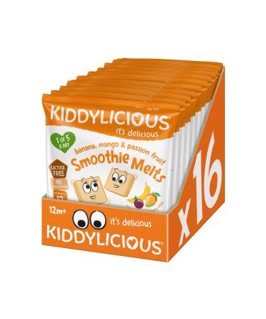 Kiddylicious Mango Banana and Passion Fruit Smoothie Melts 6g (Pack of 16)